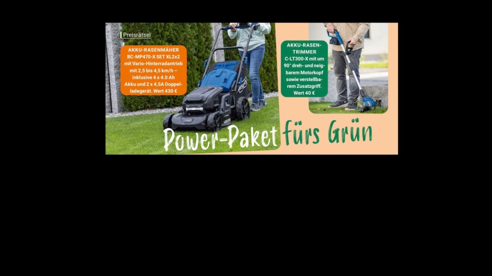 2x Akku-Power-Paket für Ihren Garten (Gesamtwert: 1.300 &euro;uro)