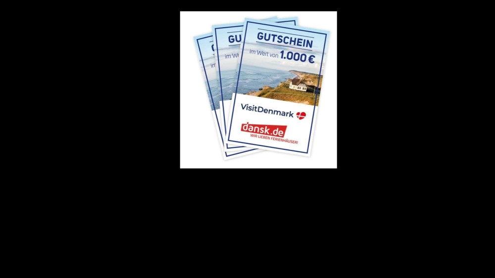 100x FerienhausGutschein im Wert von je 1.000 &euro;uro