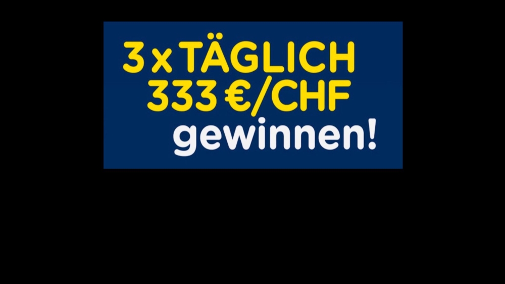 3x täglich 333 &euro;uro