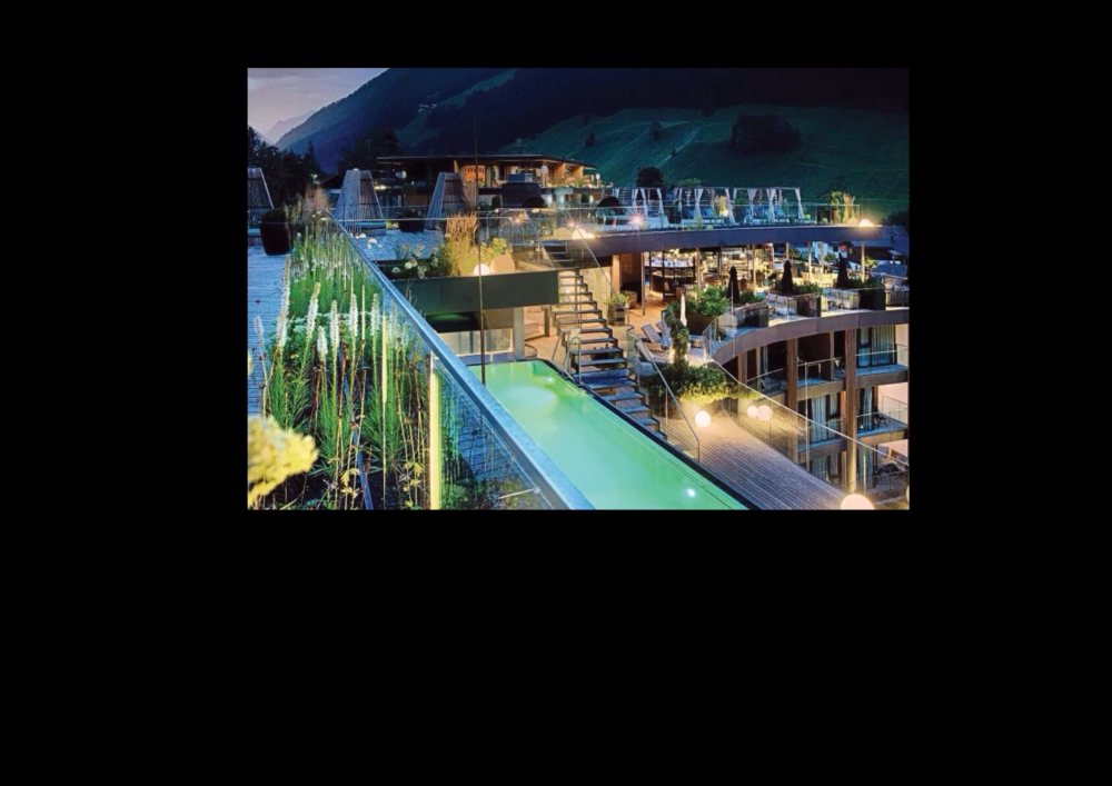 5*-WellnessResort mit Sky-Pool auf der Alpensüdseite