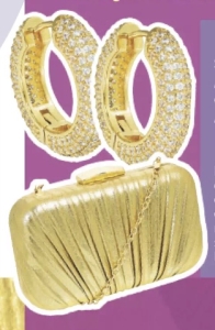 5-goldene-Clutch-Glitzer-Accessoire-Sets