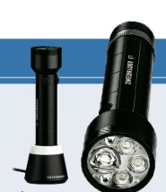 2x-ZWEIBRDER-Akku-Taschenlampe-mit-Joystick--USB