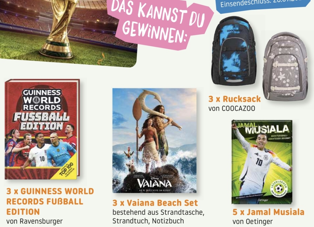 Bild 1 von Guinness World Records ° COOCAZOO Rucksäcke ° JAMAL MUSIALA ° Beach Sets