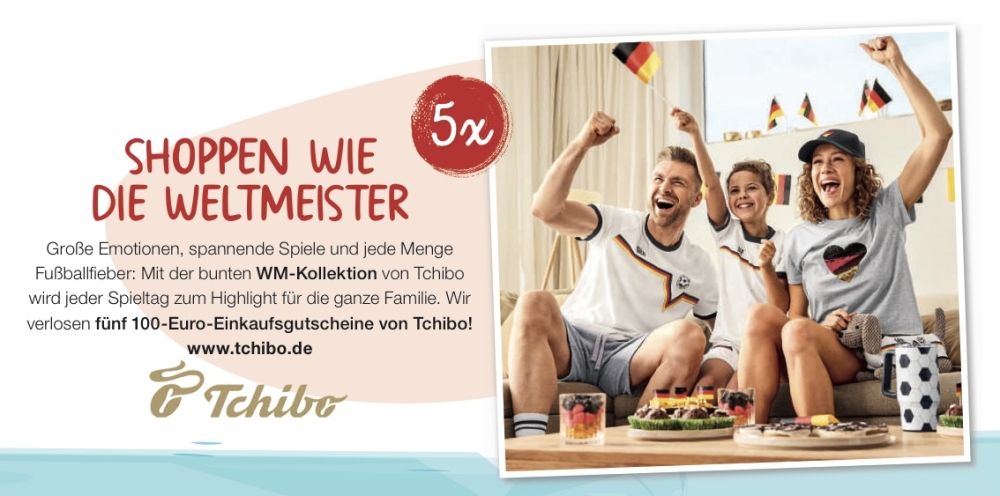 Bild 1 von 5x 100 &euro;uro-Einkaufsgutschein von TCHIBO und 21 Preise für die Kids