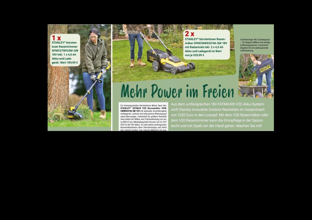 Bild 1 von 2x Akku V20 Rasenmäher oder 1x Akku V20 Rasentrimmer (Gesamtwert: 1.250 €uro)