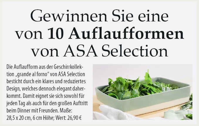 Bild 1 von 10 Auflaufformen aus der ASA Selection (Gesamtwert: 269 €uro)
