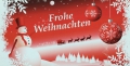 Schneemann + Rentierschlitten rot (XXL)