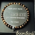 8x exklusives Armband "Tigerauge" für den Mann + Geschenkbox