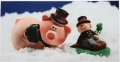 Glücksschwein im Schnee (XXL)